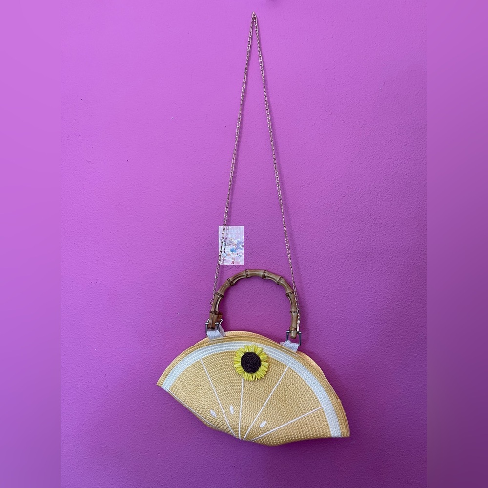 Handmade Yellow Lemon-Shaped Women's Bag